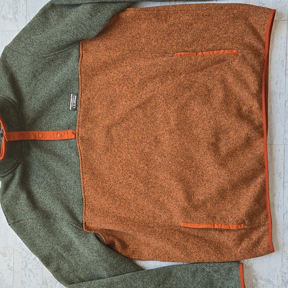 L.L. Bean Mens Sweater Pullover Fleece Colorblock Dize XXL 2X TALL - Picture 5 of 12